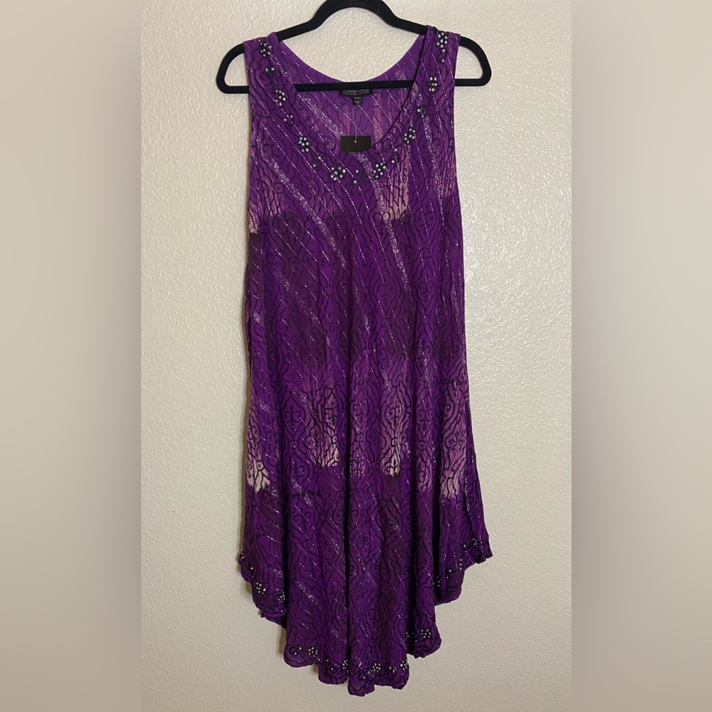 NWT Greater Good Purple Sleeveless Dress OS